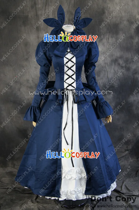 Dance In The Vampire Bund Cosplay Mina Tepes Blue Dress Costume H008