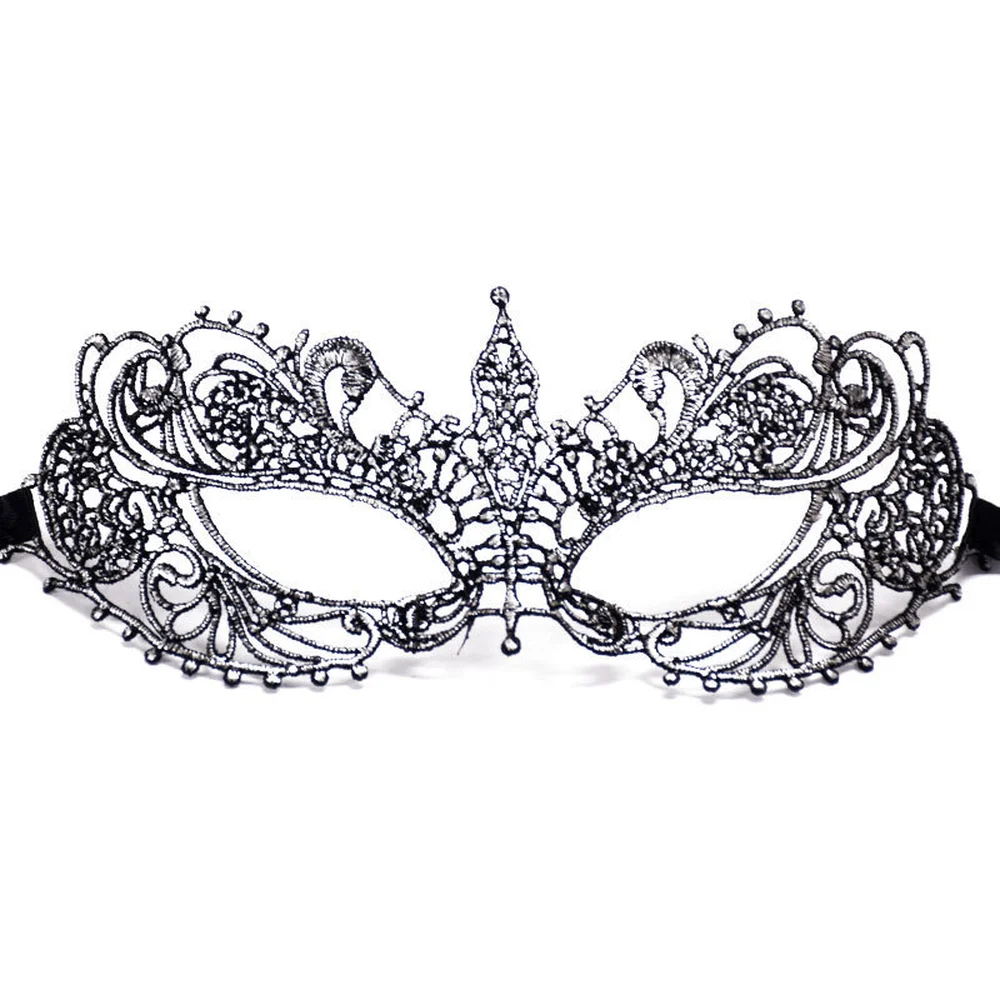 

7 Style Silver Hot Stamping Ladies Sexy Lace Masquerade Mask for Venetian Carnival New Halloween Prom Cosplay Lace Female Masque