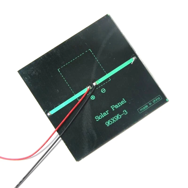 Customized 1W 5.5V Mini Solar Panels Epoxy Solar Cell with Wire DIY Small Solar Power System Educational Plate 10PCS