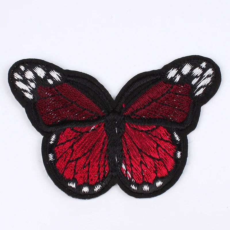 12pcs/lot Mix Colors Embroidered Butterfly Patch Iron On Animal Stickers For Shirts Dress Shoes Hats Sweater Jeans Appliques