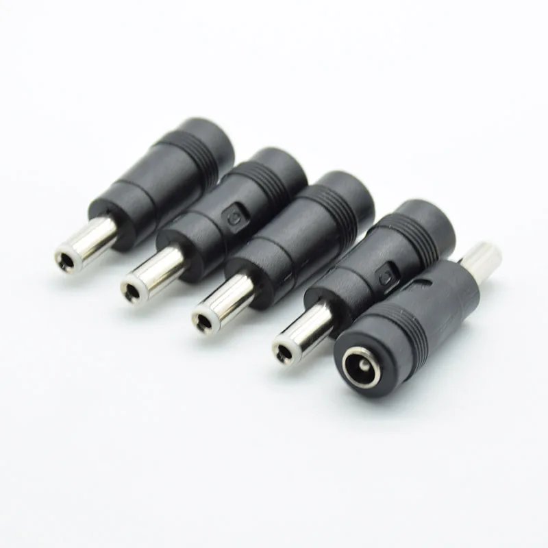5 sztuk/partia 5.5x2.1mm kobieta do 5.5x2.5mm męskie złącze zasilania DC Adapter Laptop 5.5*2.1 do 5.5*2.5