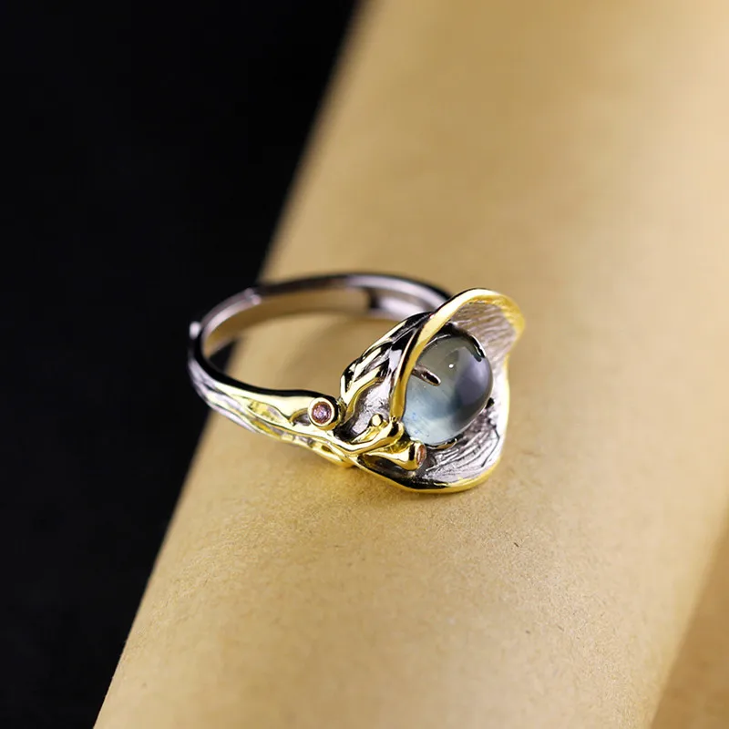 S925, sterling silver jewelry, Calla, grape stone ring,