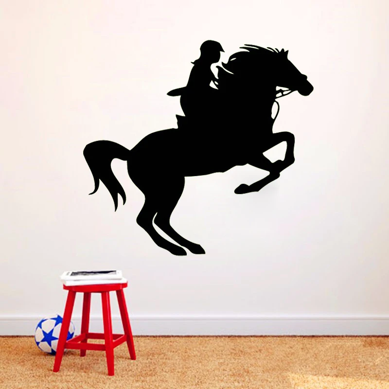 

ZOOYOO Woman Rider Horse Wall Sticker Home Decor Living Room Bedroom Decoration Wall Art Murals Decals