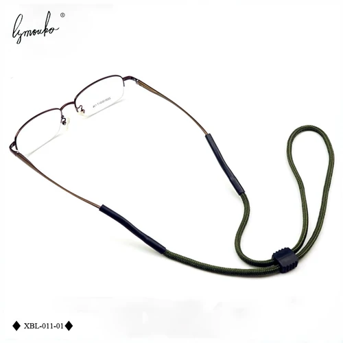 Imagen 2 del producto Cuerda antideslizante para gafas deportivas, protección con cordones para gafas de sol, soporte para cadenas, cordón para el cuello, cabeza de silicona para correa para gafas