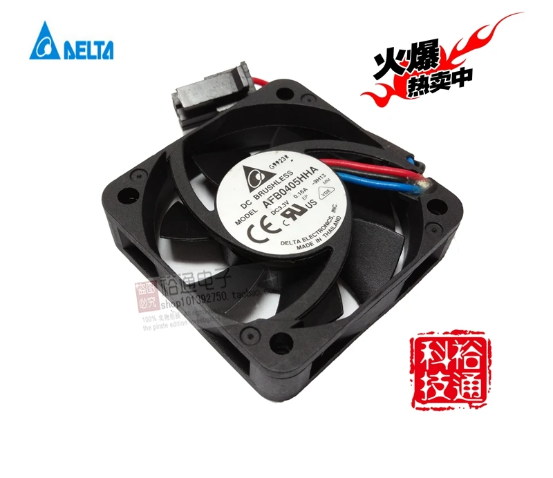 

Free Shipping For Delta AFB0405HHA -9H13 DC 3.3V 0.16A 3-wire 4-pin connector 60mm 40x40x10mm Server Square Cooling Fan