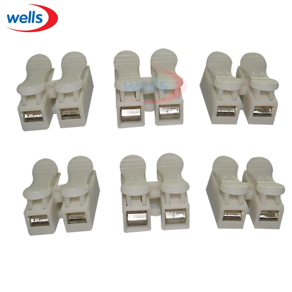 5-100pcs 2pin/3pin Spring with no welding no screws Quick Connector wire cable clamp Terminal Block 2/3 Way for led strip