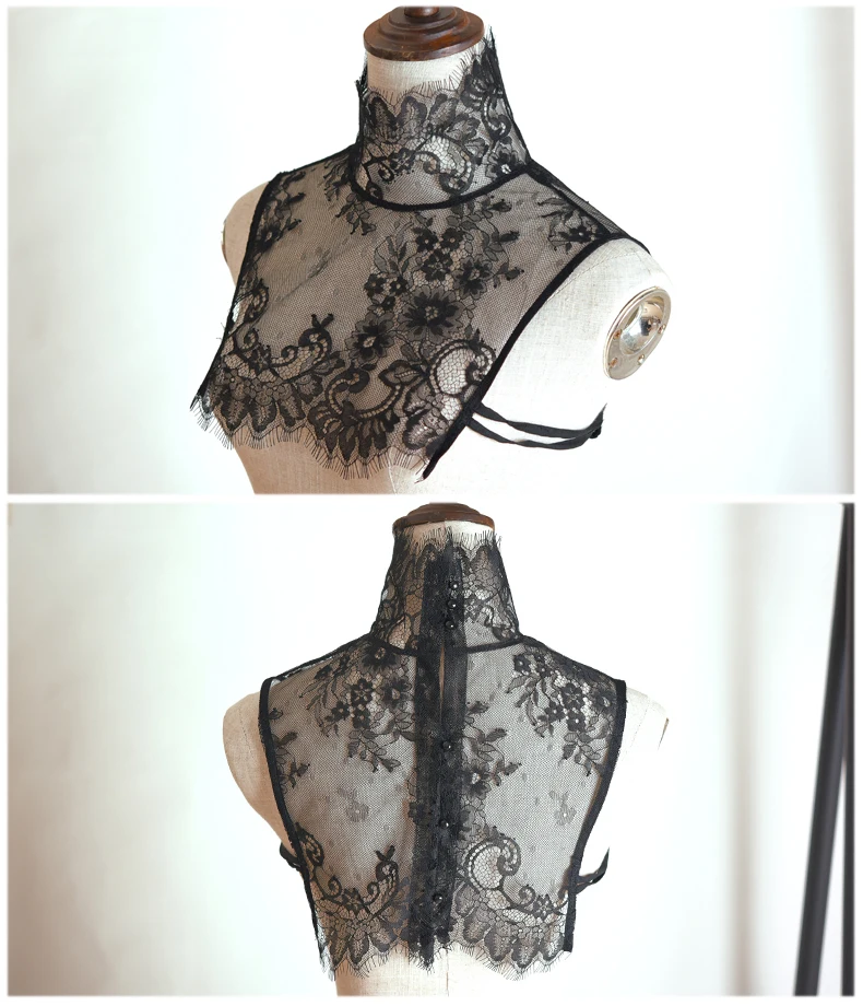 Blouse Ladies Tops Pullover Jumper spring autumn inside Splice Inside Perspective lace fake collar ladies high collar vest shirt