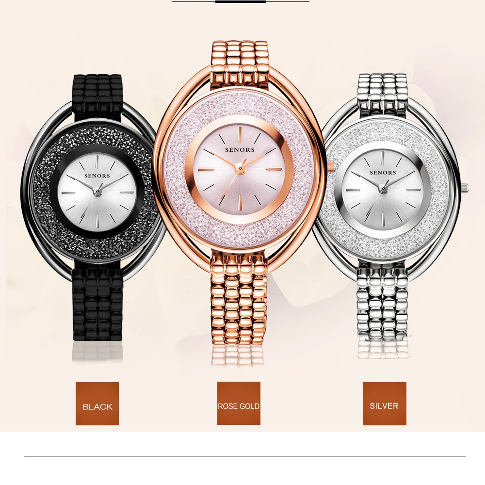 SENORS Jewelry watch waterproof fashion simple ladies quartz watch women's watches saat women wrist watches clock hour