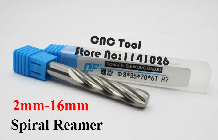 1PCS 2mm-16mm H7 Straight Shank Spiral Tungsten Carbide Reamer,(2mm/3mm/4mm/5mm/6mm/7mm/8mm/9mm/10mm/11mm/12mm/13mm/14mm/16mm)