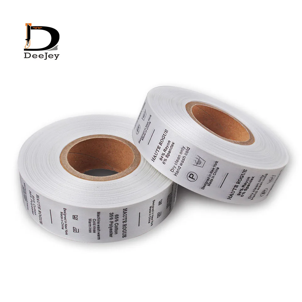 New Design Customized Silk Care Labels Printing Hand Washable Instruction Clothing Tags 1000pcs/lot Cut Separately Garment Label