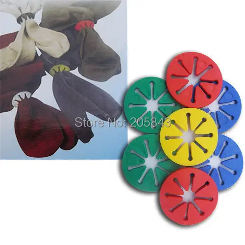 

200 Sock Holder Rings Colorful Sock Organizers Sorters Locks Clips Laundry