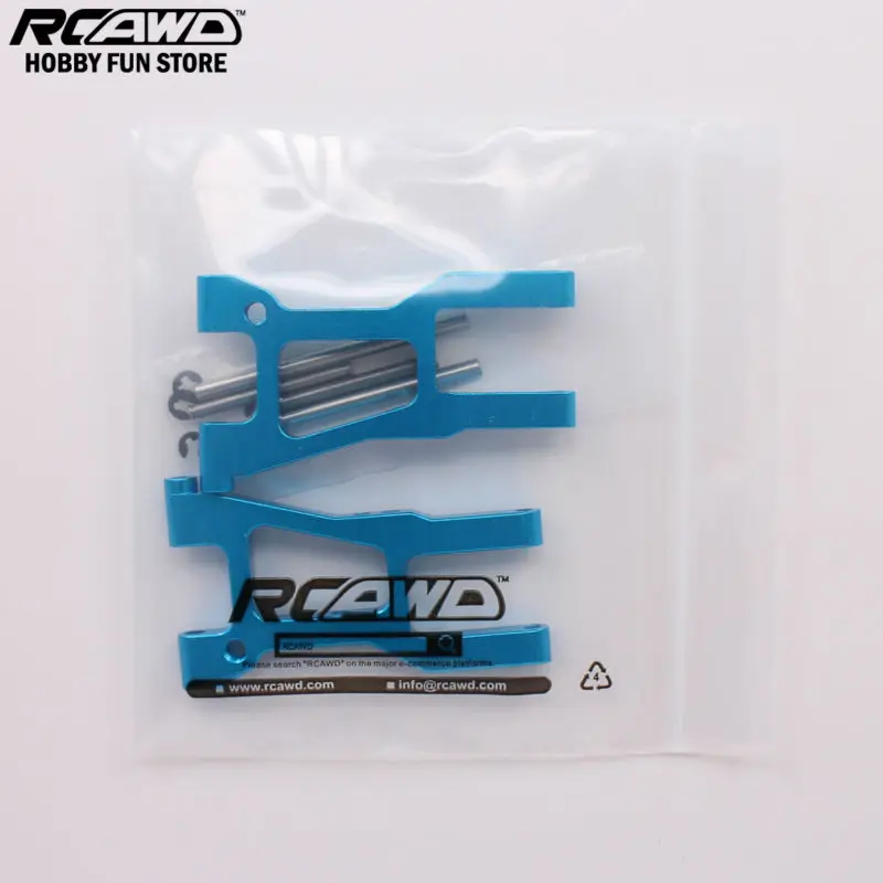 Rcawd Hpi RS4 Front Lower Suspension Arm Set Een-Arm Links Rechts Voor Rc Hobby Auto 1/10 Hpi RS4 113697 RS4004 6061-T6