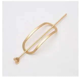 Hot Sales New Style Women\'s Simple Elegant Metal Geometric Round Triangle Moon Hairpin Hair Clip