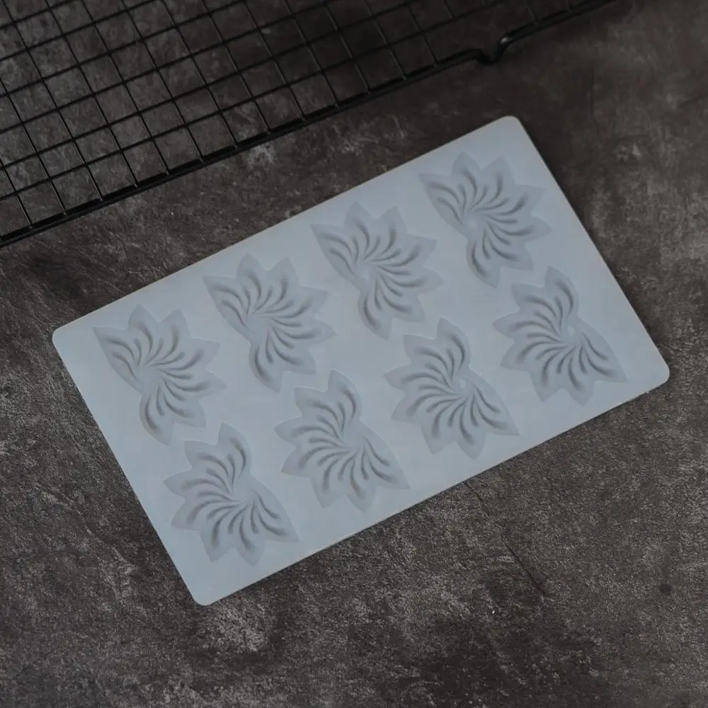 Flower Shape Chocolate Transfer Sheet Silicone Mold Cake Decorating Maple Leaf Shaped Mould Baking Stencil Chablon