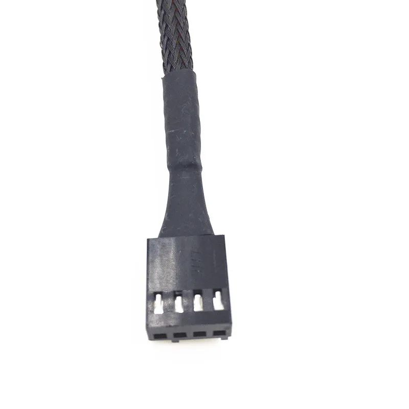 Новый 4-контактный разъем вентилятора PWM для материнской платы, компьютерный чехол, Удлинительный кабель питания для процессора, чехол для компьютера, черный Удлинительный кабель питания вентилятора