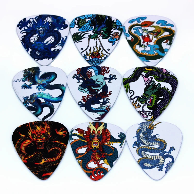 SOACH 50pcs Newest dragon Guitar Picks Thickness 1.0mm Guitarra/Acoustic guitar paddle/ukulele  guitar Accessories ukulele bass