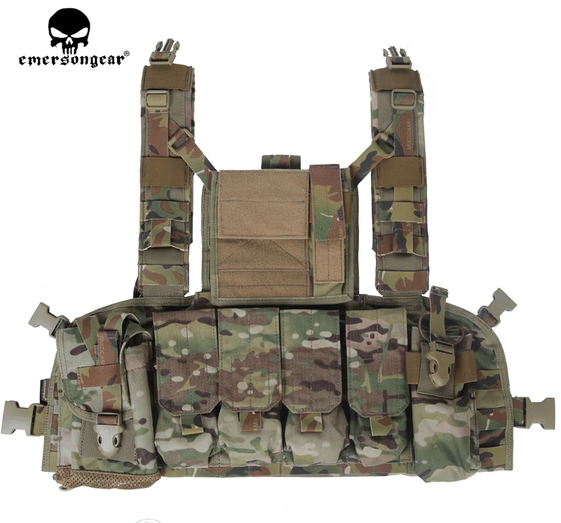 Navy Seals Combat Emersongear RRV Tactical Vest With Pouchs Set Camouflage Camo Gear Airsoftsports Multicam AOR1