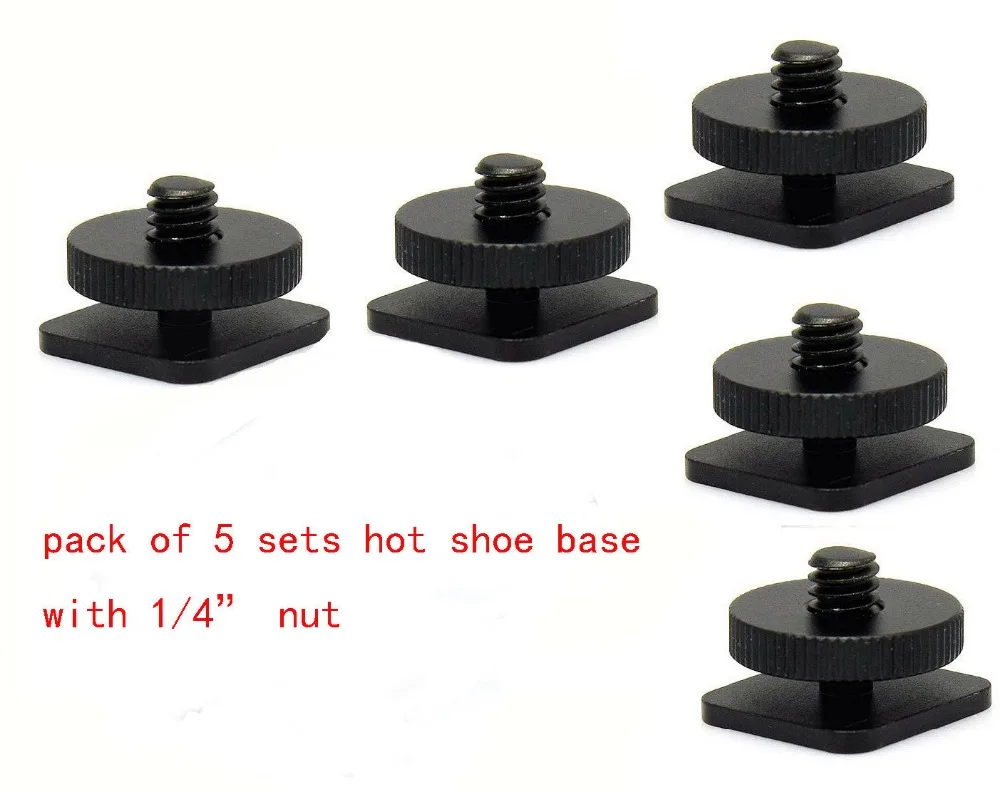 

5 шт. 1/4 до 20 дюймов штатив винт для вспышки 5 шт. башмак адаптер для камеры штатив