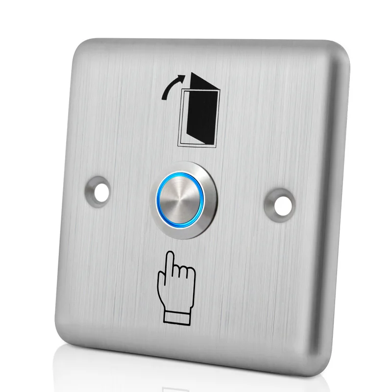 Stainless Steel Exit Button Push Switch Door Opener Release for smart lock tuya Access Control Backlight