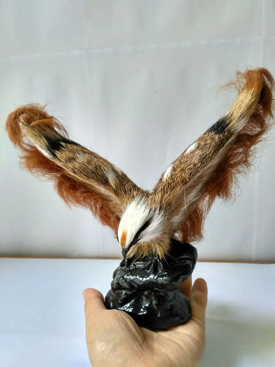 

small cute simulation eagle model plastic&fur wings eagle doll gift about 20x19cm