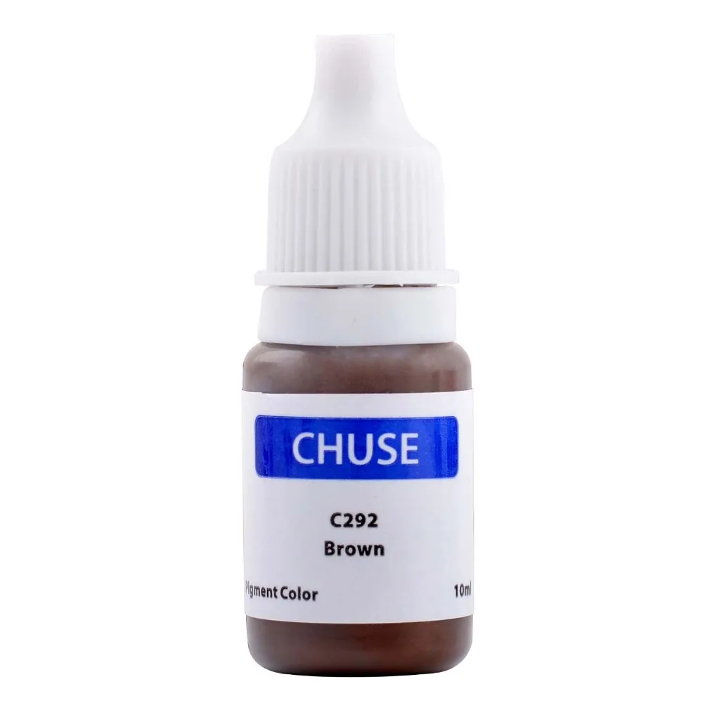 CHUSE Permanent Makeup Ink Eyeliner Tattoo Ink Set Eyebrow Microblading Pigment Professional Micro Encre A Levre 10ML Brown C292