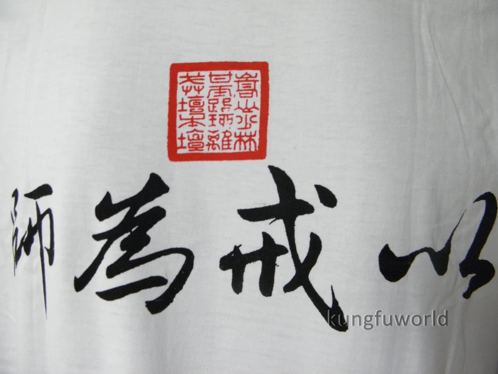 White Cotton Shaolin Monk Kung fu Top T-shirts Chinese Tai chi Suit Martial arts Wing Chun Uniforms