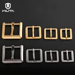 WUTA Complete polishing Stainless Steel Pin Buckle Metal End Bar Buckle Leather Belt Strap Buckle DIY Leather Craft Accessories