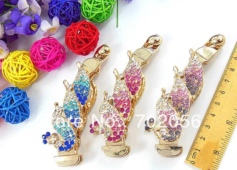 Luxury Banana Clips Hair Barrette Hairpin Hair Clips hairgrips Rhinestone clasps clamps gift 20pcs/lot #2020