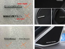 new styles 10pcs/lot harman/kardon Hi-Fi Speaker audio Speaker 3D Aluminum Badge Emblem stereo sticker 44x5mm