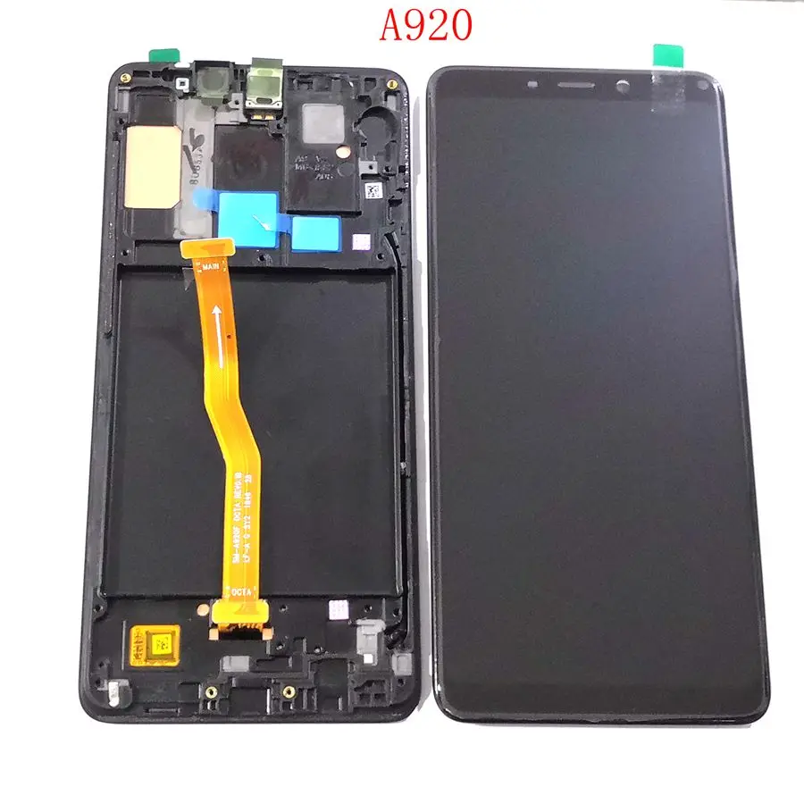 

oled For Samsung Galaxy A9 2018 A920 SM-A920F A920M A920fn/ds A920T oled LCD touch glass with frame for repair display