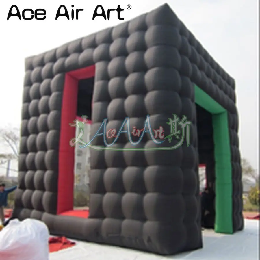 New Arrived Inflatable Cube Tent House Square Exhibition Cube Marquee with Doors and Window for Trade Shows