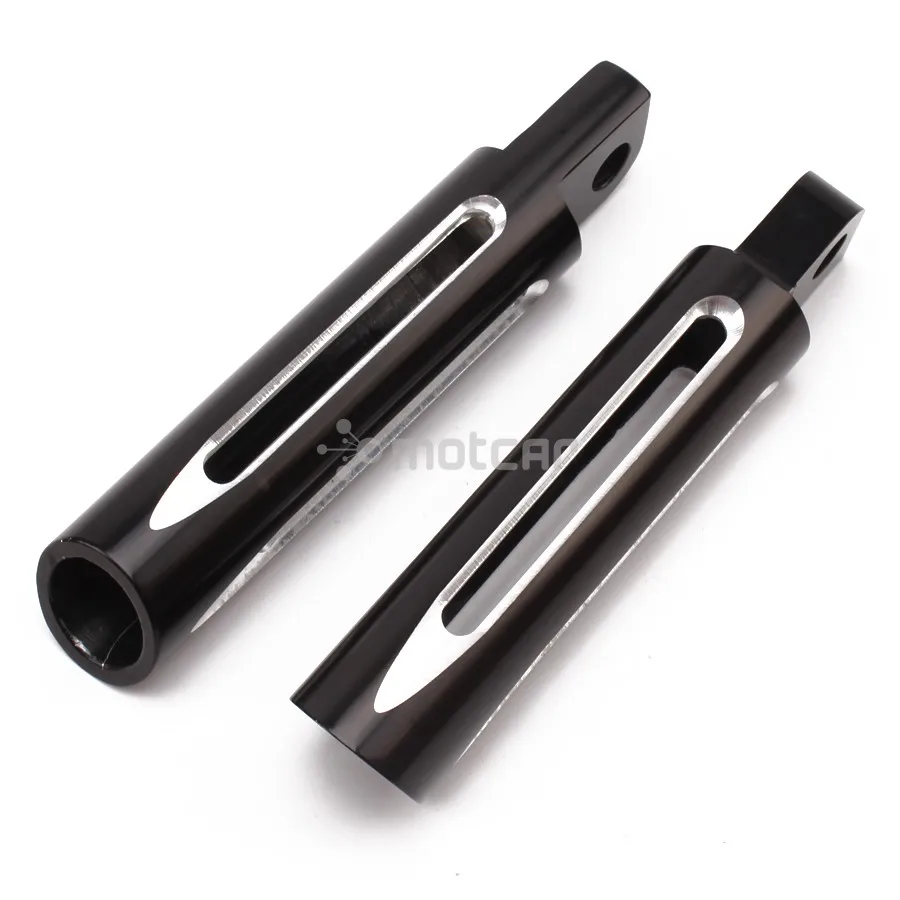 

Motorcycle Black Shallow Cut Foot Pegs Footrest For Harley Touring Dyna Softail Sportster XL 883 1200 Models
