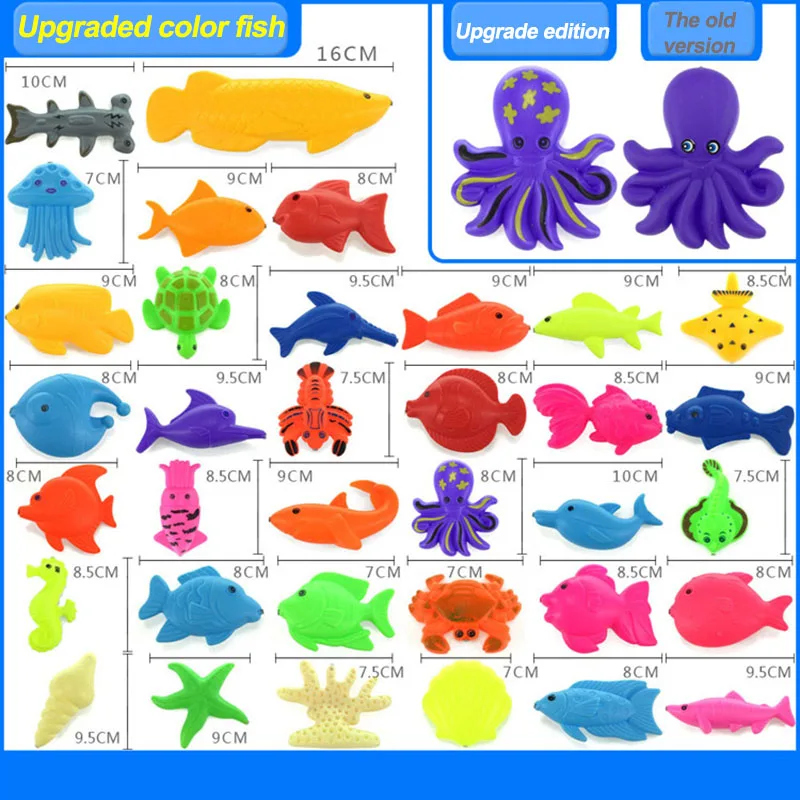 Hot Koop Kinderen Vissen Speelgoed Zwembad Set Magnetische Vissen Paddle Baby Puzzel De Beste Cadeau Voor Uw Kind