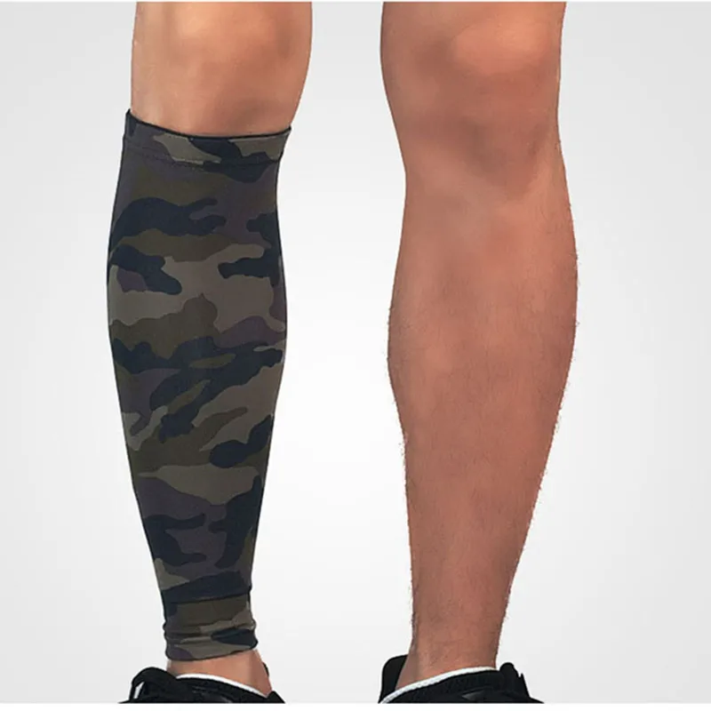 1 PCS Sports Safety Compression Calf Leg Sleeves Football Running Leg Calf Protectors Camouflage Shin Guard Warmers Socks Soccer