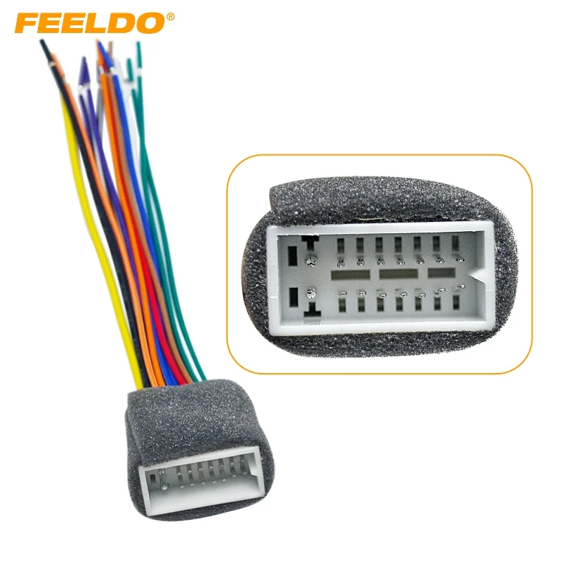 FEELDO 5Pcs Car 16pin Wire Harness Plug Cable Female Connector For MITSUBISHI/GALANT Clarion Car Radio Stereo#1670