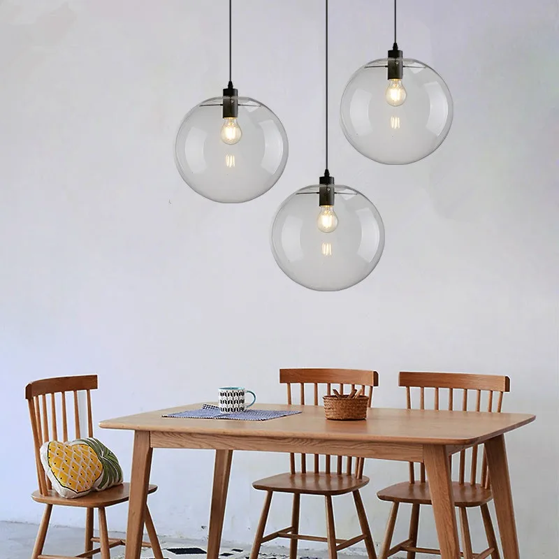 

Bar Modern Pendant Lighting Glass Pendant Light Hotel Lights Kitchen Island Lamp Bedroom Study Office Ceiling Lamp Bulb Include