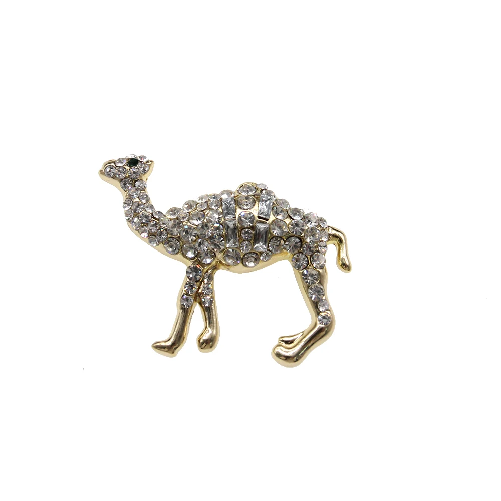 100pcs/lot  Camel Crystal Brooches Pins Fashion Jewelry