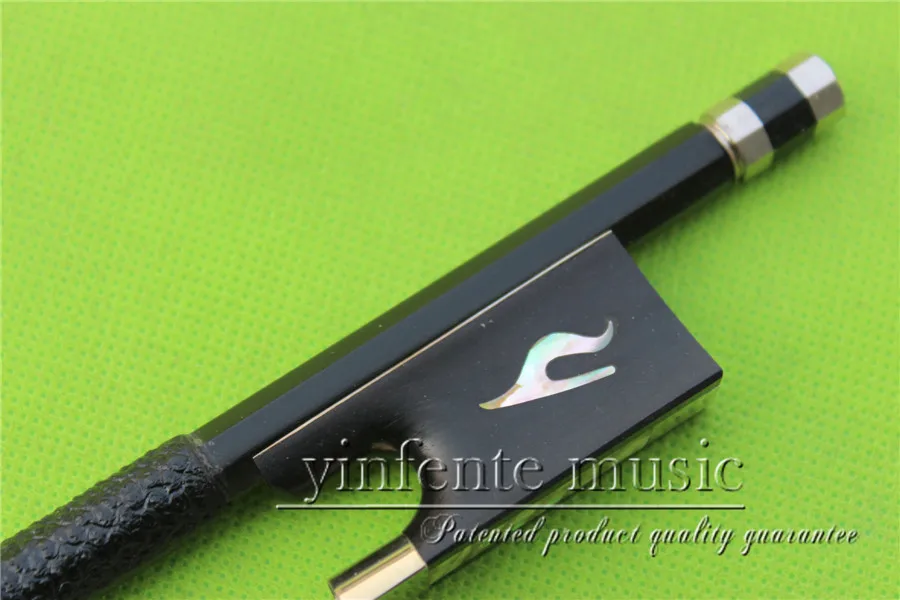 XHT-0058# new one    4/4 Violin Bow  black  Carbon Fiber Fine  Sliver String High Quality