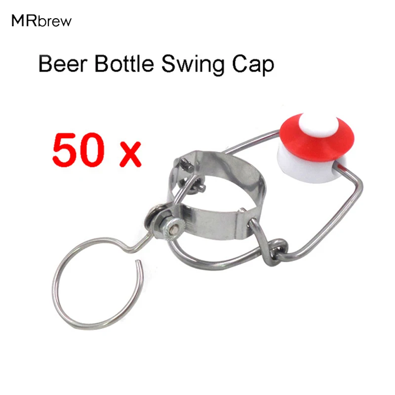 50PCS Beer Cap Flip Top Stopper Root Beer Bottles Replacement Swing Tops Homebrew Brewing Wine Stoppers