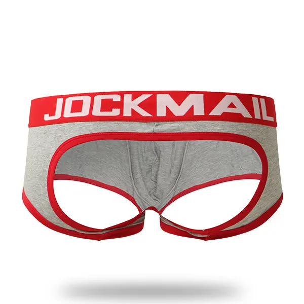 JOCKMAIL Sexy Men Underwear BOTTOMLESS BOXER men G-strings tanga underpants Gay Underwear Open Backless crotch Jockstraps