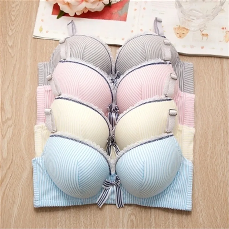 Teenage Girl Underwear Young Girls Bra 95% Cotton Prety Bra Breathable Student Training Bra kids Bra 13 Colors