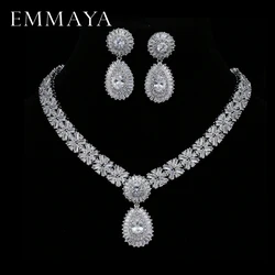 EMMAYA New Luxury 2017 Nigerian Wedding Accessories African CZ Beads Jewelry Sets Crystal Bridal Necklace For Brides