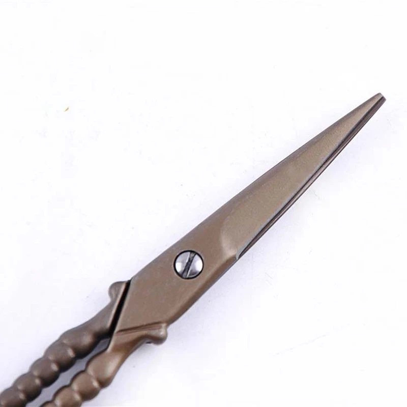 ZAKKA Antique Scissors Tijeras Vintage Titanium Exquisite Scissor For Fabric Crafts Sewing Tools Household 152mm CP0367