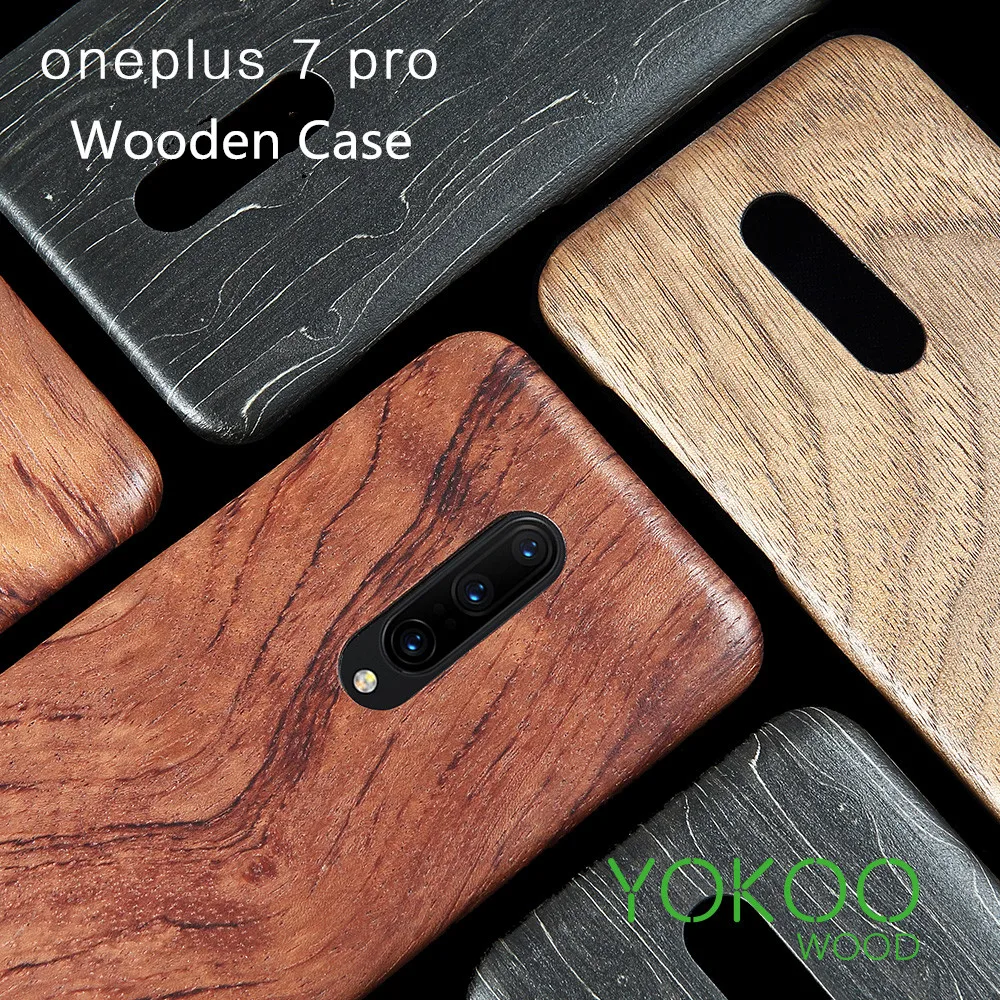 For OnePlus 9 Pro 8T 8/8 Pro/7 / 7 Pro /7T /6t/5t /6 Wooden Rosewood Bamboo Walnut  Enony Wood Slim  Back Case Cover Real wood