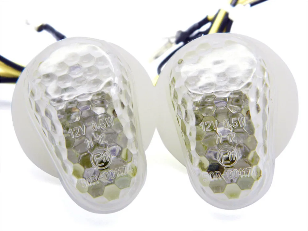 For Kawasaki ZX6R 636 2003 2004 2005 BL Motorcycle LED Mount Flush Blinker Clear Turn Signals Light - view 2