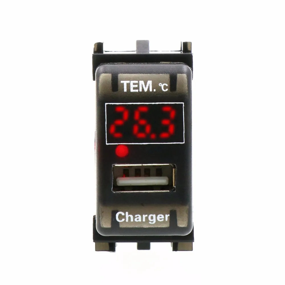 Car Thermometer Internal/External Temperature Display，USB Charge Port  for NISSAN,Qashqai,Tiida,X-trail,Sunny,NV200,Teana