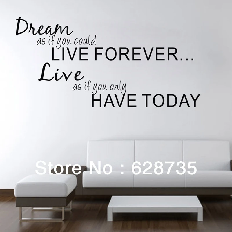 Inspirational Quotes & Sayings Vinyl Wall Sticker