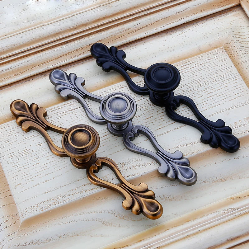 Drawer closet handle Chinese style bronze bathroom dressing table cabinet door handle furniture hardware accessories