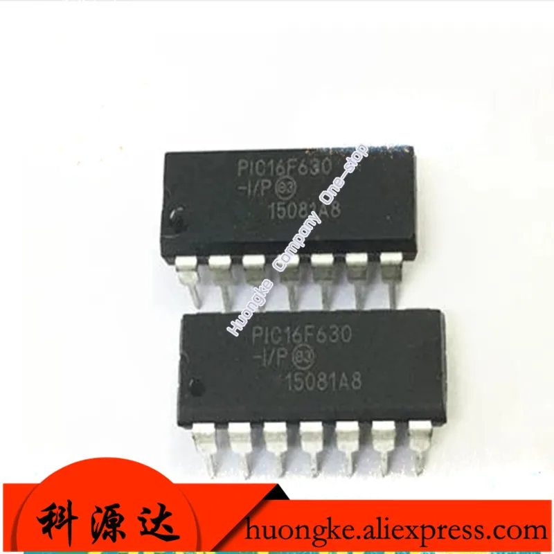 5PCS/BAG PIC16F630-I/P 16F630 PIC16F630 DIP14  8-bit flash memory microcontroller