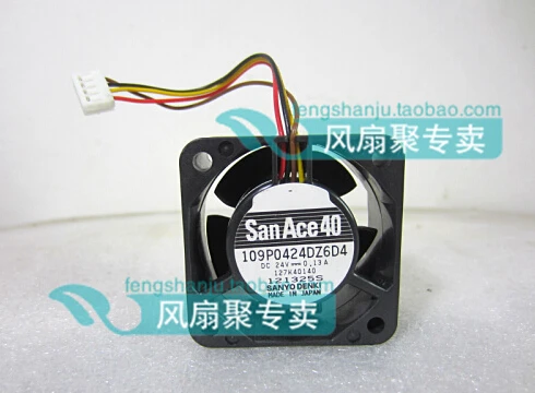 

The original SANYO 109P0424DZ6D4 4cm 40*40*20 24V0.13A 4 line cooling fan